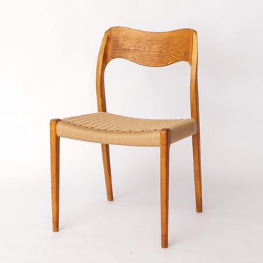 Niels Otto Møller Chair Model 71 – Danish Oak, New Papercord, 1960s 