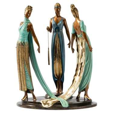 &quot;The Three Graces&quot; Bronze Sculpture by Erté, 1997