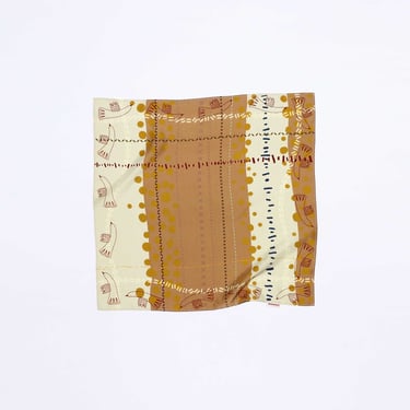 Orange Silk ‘Flower’ Neck Scarf
