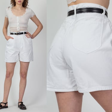 90s Lee High Waist White Jean Shorts - Medium, 29" | Vintage Denim High Rise Mom Shorts 