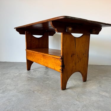 Antique American Country Primitive Pine Tavern Dining Table 