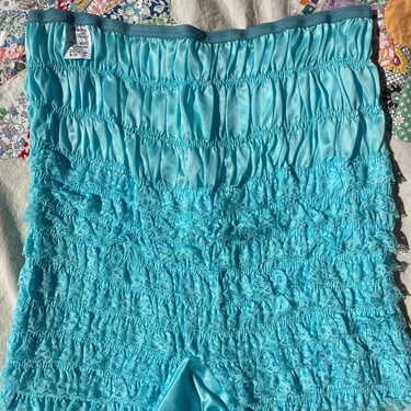 1970s Aqua Blue Lace Bloomers size Small 