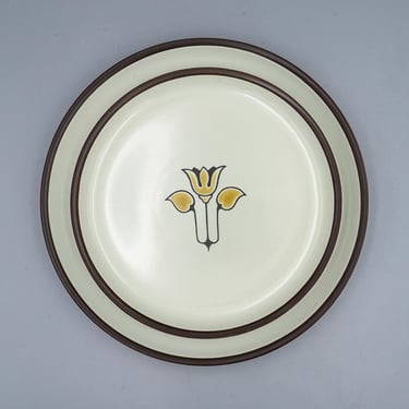 Denby Kimberly Dinner or Salad Plate | Vintage Modern Dinnerware | British Stoneware | Retro English Design 