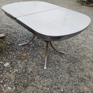 Vintage White Formica Table 52.625