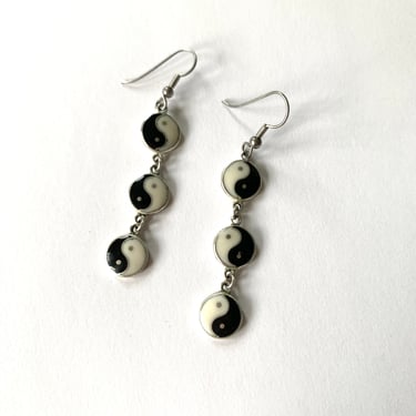 Yin Yang Earrings Vintage