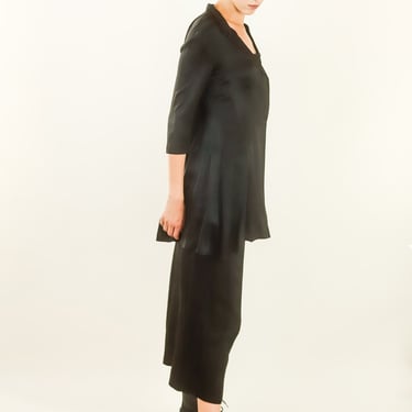 Yohji Yamamoto Silk Cross Back Skirt Set 