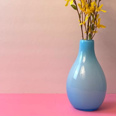 Vintage Tall Light Blue Cloud Vase 