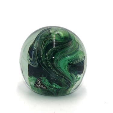 vintage Kerry glass paperweight made in Ireland 