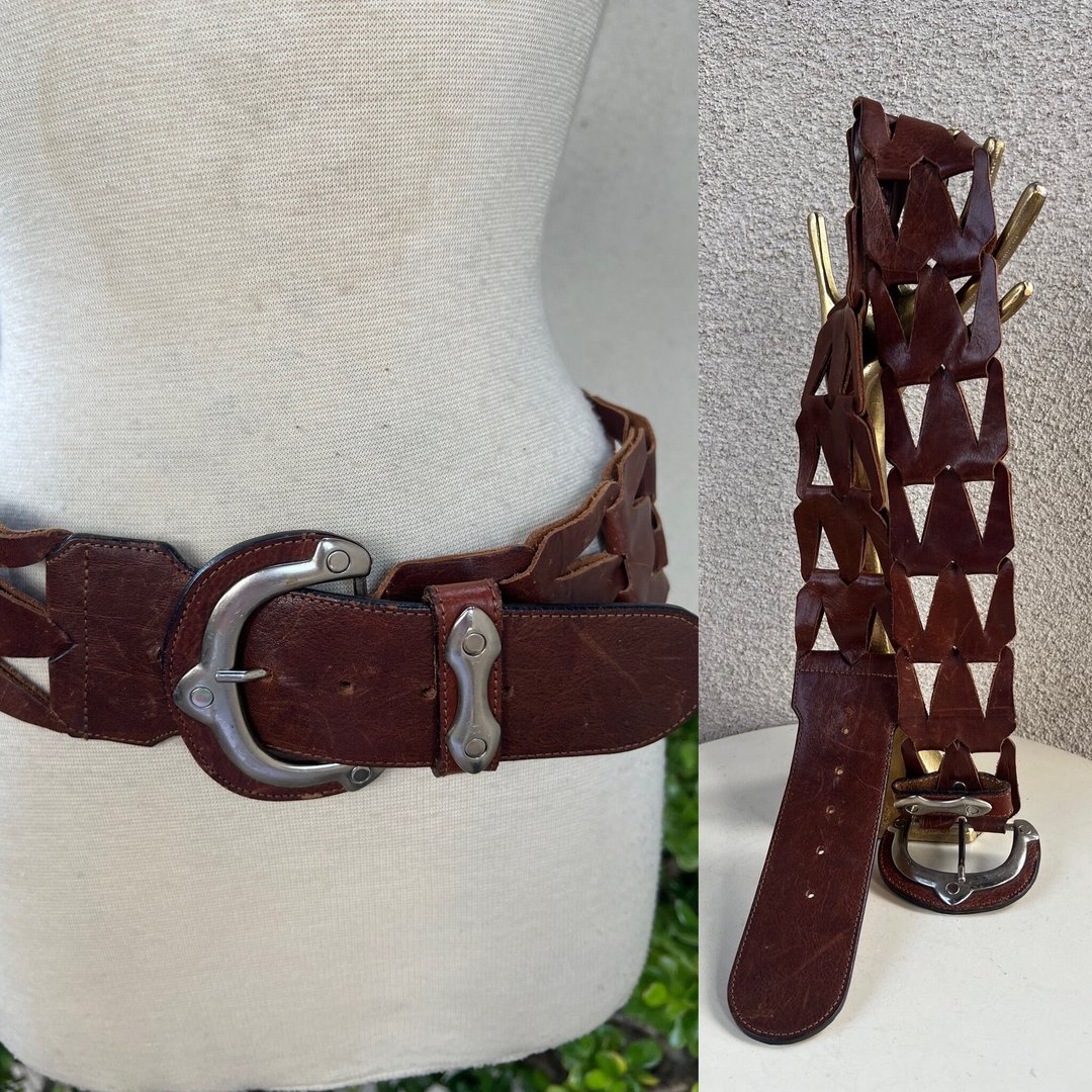 2 1/8" Womens High Waist Suede Leather Belt Size: M/M - 35" Color