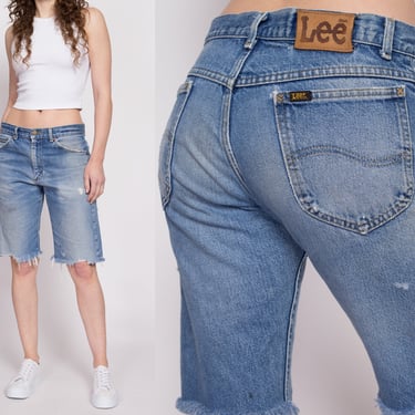 80s Lee Cut Off Long Jean Shorts - 32