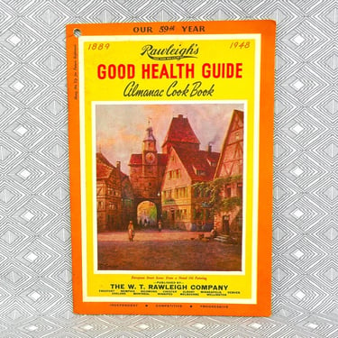 Rawleigh's Good Health Guide Almanac Cook Book (1948) - Vintage 1940s Small Advertising Booklet 