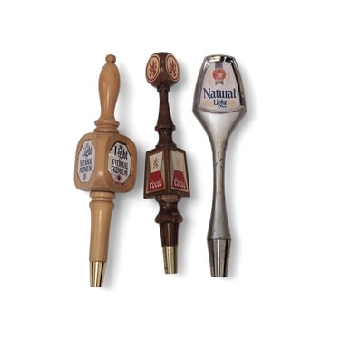 Vintage Beer Tap Handles, National Premium, Coors, Natural Light, Tavern Bar Pub Bartender, Collectible Breweriana 