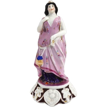1860 Antique French Old Paris Porcelain Figurine of a Lady 