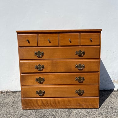 Antique Wood Dresser Traditional Chest of Drawers Ethan Allen French Country Cottage Farmhouse Rustic Maple Console CUSTOM PAINT AVAILABLE 