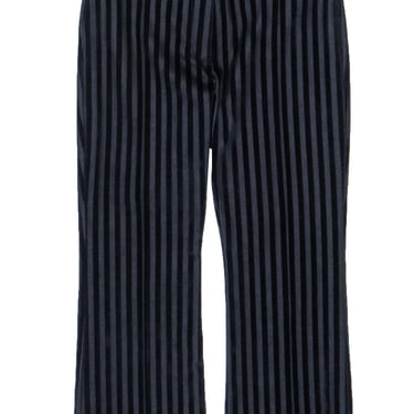 Derek Lam 10 Crosby - Dark Wash Velvet Striped High-Waist Wide Leg Jeans Sz 6