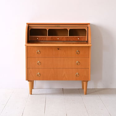 Mid-Century Scandinavian Secretary Desk with Writing Surface 