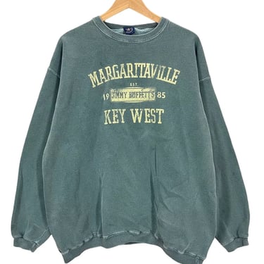 Vintage 90's Jimmy Buffett Margaritaville Key West Crewneck Sweatshirt Large