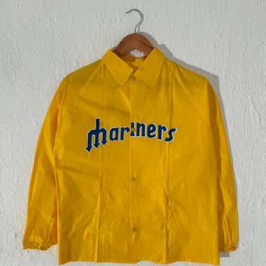 Vintage Seattle Mariners Yellow Button Up Windbreaker Sz. M