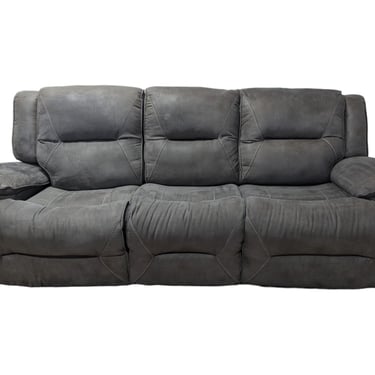 Gray Manual Recliner Couch