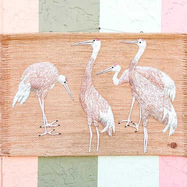 MCM Herons Woven Wall Hanging by Dan Freedman