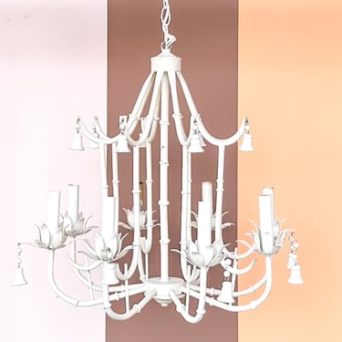 Faux Bamboo Pagoda Chandelier