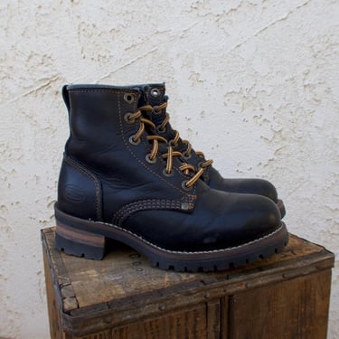 Vintage 90's Sketchers Leather Logging Boots 