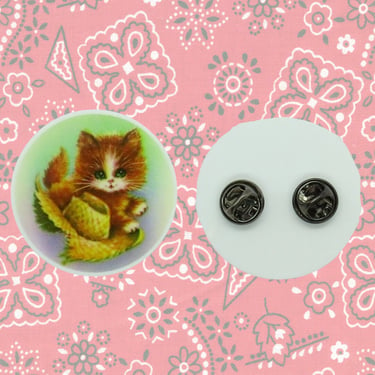 Retro Kitty Pin Cute Vintage Cat Brooch 