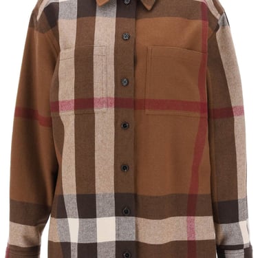 Burberry Avalon Overshirt In Check Flannel Women