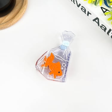 Goldfish In A Bag Hair Clip