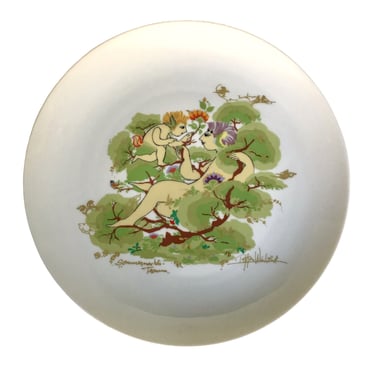 &#8220;Mid Summer Night&#8217;s Dream&#8221; Porcelain Charger by Bjørn Wiinblad for Rosenthal Germany 1970s