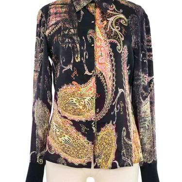 Roberto Cavalli Paisley Silk Top