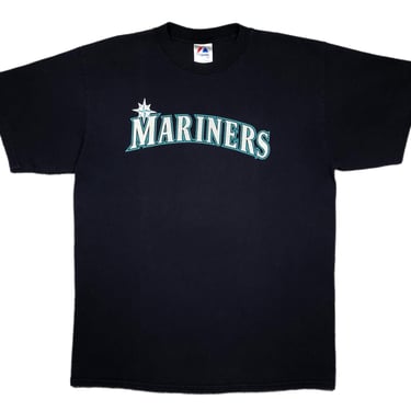 Vintage 90s/00s Majestic Seattle Mariners Baseball Team MLB Graphic T-Shirt Size Large/XL 