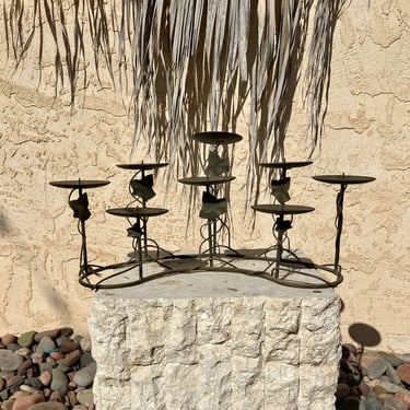 Eight Pillar Fireplace Metal Candelabra