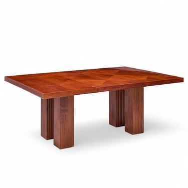 Michael Vanderbyl for Baker Furniture Archetype Mahogany Expanding Dining Table with 1 Leaf 
