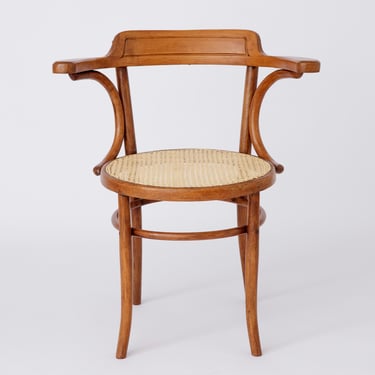 Old bentwood armchair Fischel viennese braid beginning 20th century 