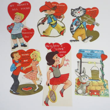 Vintage Valentine's Day Cards - Unused Schoolroom Valentine's Card 