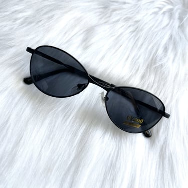 Vintage Y2k Round Black Sunglasses 