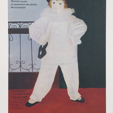 Paul en Pierrot (after) by Pablo Picasso, Limited Edition Lithograph Poster from 1980 