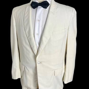 Vintage 1950s Palm Beach Style SHAWL COLLAR Jacket ~ size 38 S ~ Blazer / Suit / Sport Coat ~ Dinner / Tux / Tuxedo 