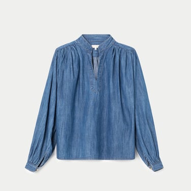 Kaprico Poet Blouse - Denim - Aegean