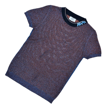 Prada metallic knit top