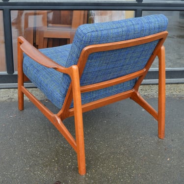Striking Rare Sculptural Teak Lounge Chair by Tove &#038; Edvard Kindt-Larsen