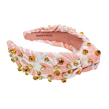 Sample Sale Peach Brocade Topknot Headband
