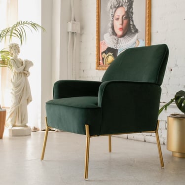 Molly Forest Green Club Chair