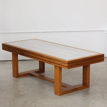 Handmade Oak & Tile Coffee Table