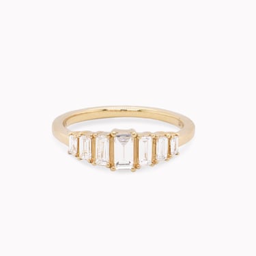 Deco Tapered Baguette Diamond Ring