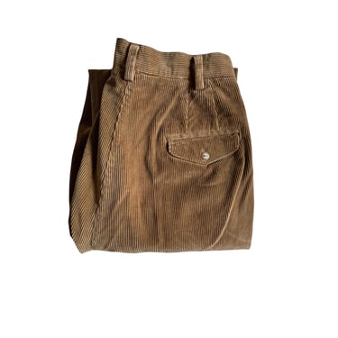 Vintage Women's Liz Claiborne Brown Wide Wale Corduroy Pants, Trousers, Size 10 