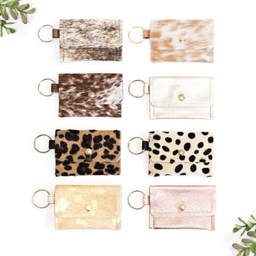 Keychain Wallet | Cowhide & Leather Card Holder