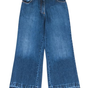 Valentino - Blue Washed Flare Leg Denim Jeans Sz 6