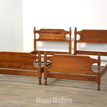Solid Maple Twin Beds by Moosehead - A Pair 